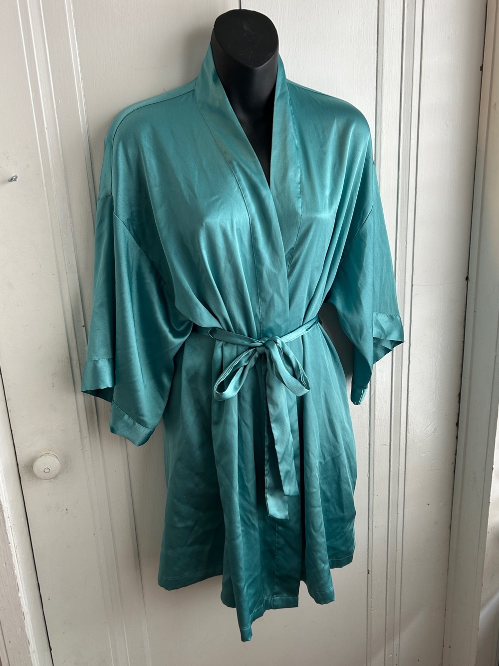 Victoria's Secret Teal Satin Robe